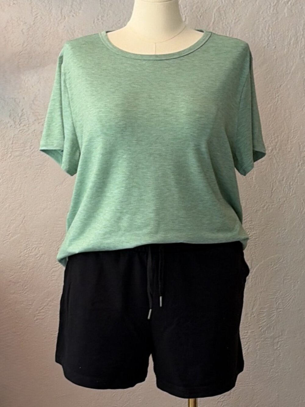 Relaxed Fit Green Crew Neck Plus Size Tee Size XXL NEW
